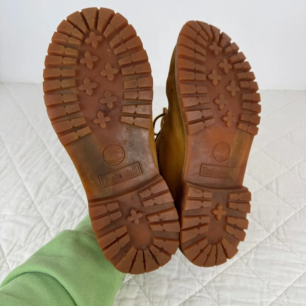 Timberland Womens Wheat Nubuck Waterproof Boots Tan Leather‎ Lace Up 6.5 M